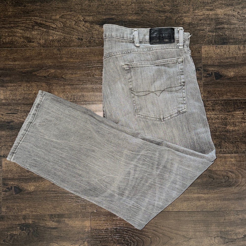 Polo Ralph Lauren Classic Fit Grey Black Straight Leg Jeans - 40x30